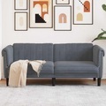 vidaXL, vidaXL Sofa 2-Sitzer Dunkelgrau Samt