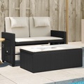 vidaXL, vidaXL Gartenbank Verstellbar mit Kissen Schwarz Poly Rattan