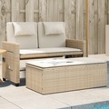 vidaXL, vidaXL Gartenbank Verstellbar mit Kissen Beige Poly Rattan