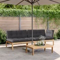 vidaXL, vidaXL 3-tlg. Garten-Sofagarnitur aus Paletten mit Kissen Akazienholz