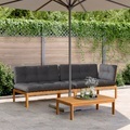 vidaXL, vidaXL 3-tlg. Garten-Sofagarnitur aus Paletten mit Kissen Akazienholz