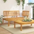 vidaXL, vidaXL Garten-Ecksofa aus Paletten Massivholz Akazie