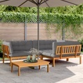 vidaXL, vidaXL 4-tlg. Garten-Sofagarnitur aus Paletten mit Kissen Akazienholz