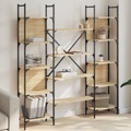 vidaXL, vidaXL Bücherregal Sonoma-Eiche 155,5x24x166,5 cm Holzwerkstoff