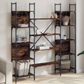 vidaXL, vidaXL Bücherregal Räuchereiche 155,5x24x166,5 cm Holzwerkstoff