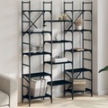 vidaXL, vidaXL Bücherregal Schwarz 127,5x28,5x172,5 cm Holzwerkstoff