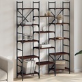 vidaXL, vidaXL Bücherregal Braun Eichen-Optik 127,5x28,5x172,5cm Holzwerkstoff