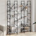 vidaXL, vidaXL Bücherregal Grau Sonoma 127,5x28,5x172,5 cm Holzwerkstoff