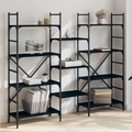 vidaXL, vidaXL Bücherregal Schwarz 160x28,5x136,5 cm Holzwerkstoff
