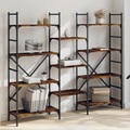 vidaXL, vidaXL Bücherregal Räuchereiche 160x28,5x136,5 cm Holzwerkstoff