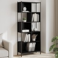 vidaXL, vidaXL Bücherregal Schwarz 72x28x172 cm Holzwerkstoff