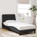 vidaXL, vidaXL Bettgestell mit Kopfteil Schwarz 90x200 cm Samt