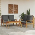 vidaXL, vidaXL 3-tlg. Garten-Lounge-Set mit Kissen Massivholz Akazie