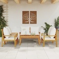 vidaXL, vidaXL 5-tlg. Garten-Lounge-Set mit Kissen Massivholz Akazie