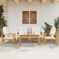 vidaXL, vidaXL 5-tlg. Garten-Lounge-Set mit Kissen Massivholz Akazie