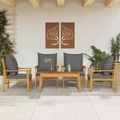 vidaXL, vidaXL 5-tlg. Garten-Lounge-Set mit Kissen Massivholz Akazie