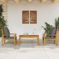 vidaXL, vidaXL 3-tlg. Garten-Lounge-Set mit Kissen Massivholz Akazie