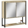 vidaXL, vidaXL Bad-Spiegelschrank Sonoma-Eiche 60x16x60 cm Holzwerkstoff