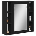 vidaXL, vidaXL Bad-Spiegelschrank Schwarz 60x16x60 cm Holzwerkstoff