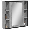 vidaXL, vidaXL Bad-Spiegelschrank Grau Sonoma 60x16x60 cm Holzwerkstoff