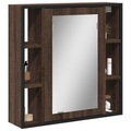 vidaXL, vidaXL Bad-Spiegelschrank Braun Eiche-Optik 60x16x60cm Holzwerkstoff