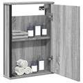 vidaXL, vidaXL Bad-Spiegelschrank Grau Sonoma 42x12x60 cm Holzwerkstoff