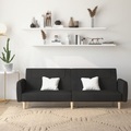 vidaXL, vidaXL Schlafsofa 2-Sitzer Schwarz Stoff