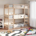 vidaXL, vidaXL Dreifach-Etagenbett 80x200 cm Massivholz Kiefer