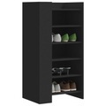 vidaXL, vidaXL Schuhschrank Schwarz 52x37,5x100 cm Holzwerkstoff
