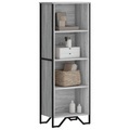 vidaXL, vidaXL Bücherregal Grau Sonoma 50x31x137,5 cm Holzwerkstoff