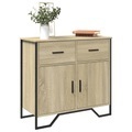 vidaXL, vidaXL Sideboard Sonoma-Eiche 79,5x35,5x74,5 cm Holzwerkstoff