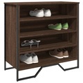 vidaXL, vidaXL Schuhregal Braun Eichen-Optik 80x38x78 cm Holzwerkstoff