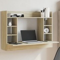 vidaXL, vidaXL Wand-Schreibtisch Sonoma Eiche 105x48x75 cm Holzwerkstoff