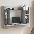 vidaXL, vidaXL Wand-Schreibtisch Grau Sonoma 105x48x75 cm Holzwerkstoff