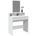 vidaXL, vidaXL Schminktisch mit Spiegel Weiß 80x41x144,5 cm