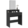 vidaXL, vidaXL Schminktisch mit Spiegel Schwarz 80x41x144,5 cm