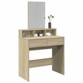vidaXL, vidaXL Schminktisch mit Spiegel Sonoma-Eiche 80x41x144,5 cm