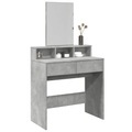 vidaXL, vidaXL Schminktisch mit Spiegel Betongrau 80x41x144,5 cm
