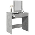 vidaXL, vidaXL Schminktisch mit Spiegel Betongrau 73x46,5x120 cm
