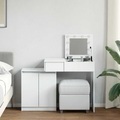 vidaXL, vidaXL Schminktisch mit LED-Beleuchtung Weiß 115x37x110,5 cm