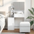 vidaXL, vidaXL Schminktisch mit Schrank Weiß 80x35x132 cm