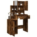vidaXL, vidaXL Schminktisch mit Schrank Räuchereiche 80x35x132 cm