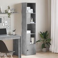 vidaXL, vidaXL Bücherregal Betongrau 40x36x189 cm Holzwerkstoff