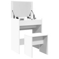 vidaXL, vidaXL Schminktisch mit Hocker Weiß 60x40x113,5 cm