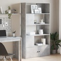 vidaXL, vidaXL Bücherregal Betongrau 100x36x189 cm Holzwerkstoff