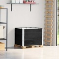 vidaXL, vidaXL Paletten-Aufsatzrahmen 3 Stk. Schwarz 80x60cm Massivholz Kiefer