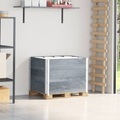 vidaXL, vidaXL Paletten-Aufsatzrahmen 3 Stk. Grau 80x60 cm Massivholz Kiefer