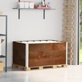 vidaXL, vidaXL Paletten-Aufsatzrahmen 3 Stk. Braun 120x80 cm Massivholz Kiefer