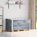vidaXL, vidaXL Paletten-Aufsatzrahmen 3 Stk. Grau 120x80 cm Massivholz Kiefer