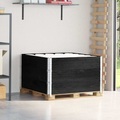 vidaXL, vidaXL Paletten-Aufsatzrahmen 3 Stk. Schwarz 100x100 Massivholz Kiefer